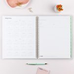 Blue Sky 2022 Weekly & Monthly Planner, 8.5" x 11", Frosted Flexible Cover, Wirebound, Laurel (135842) - Image 4